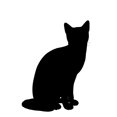 thumbnail image 2 of Cat Illustration Silhouette Wall Decal by Wallmonkeys Peel and Stick Graphic (48 in H x 37 in W) WM180352, 2 of 4