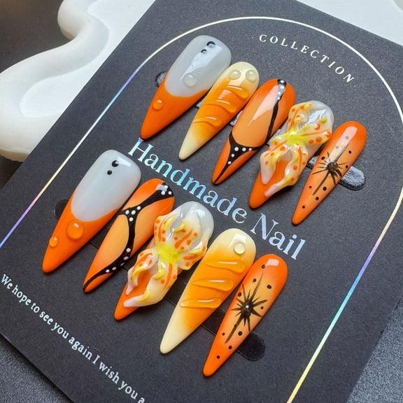 Hand-painted nail art (zjl002)