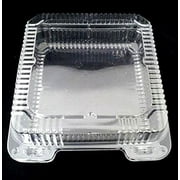 Durable Packaging 9" x 9" x 3" Clear Hinged Plastic Food Bakery Take-Out Container (pack of 25)
