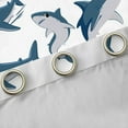 thumbnail image 4 of Feelyou Marine Shark Curtains Pack of 2 (42x84 Each), Cartoon Sea Animal Curtains Blackout, 4 of 6
