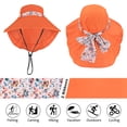 thumbnail image 4 of Sun Blocker Women's Safari Sun Hat with Neck Flap Large Brim Packable Summer Beach Fishing Cap, 4 of 6