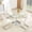 Silver,Transparent,White,, variant on ExtraLco 5 Piece Glass Dining Table Set for 4, Tempered Glass Kitchen Table with PU Leather Chairs and Gold Metal Frame for Dining Room