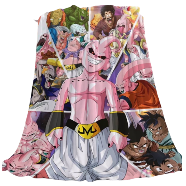 Manta SANMU de franela suave con diseño de Dragon Ball Buu, 300 g