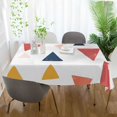 thumbnail image 3 of Yayeee Tablecloths 54" x 54" Rectangle Wrinkle Resistant Party Table Cover, Abstract Triangles, 3 of 8