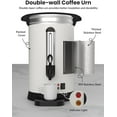 thumbnail image 2 of Garvee 80-Cup Commercial Coffee Urn, 12L/3.2 Gallon Hot Water Dispenser, White, 2 of 6