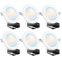 Sunco 6 Pack 3 Inch Recessed LED Lights, Ultra Thin Ceiling Lighting, 500 LM, 8W (50W Equivalent), Selectable 2700K/3000K/4000K/5000K/6000K, Dimmable, Wafer Thin, Canless with Junction Box