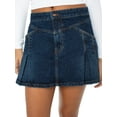 thumbnail image 5 of Celebrity Pink Women's Western Pleated Denim Mini Skirt, Sizes XS-XXXL, 5 of 5
