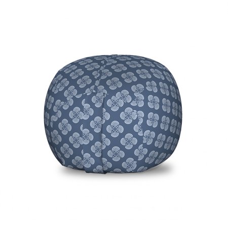 Abstract Storage Toy Bag Chair  Simplistic Pattern of Spiral Element Ornamental Whirlpool Look  Stuffed Animal Organizer Washable Bag  Small Size  Ceil Blue Purpleblue  by Ambesonne