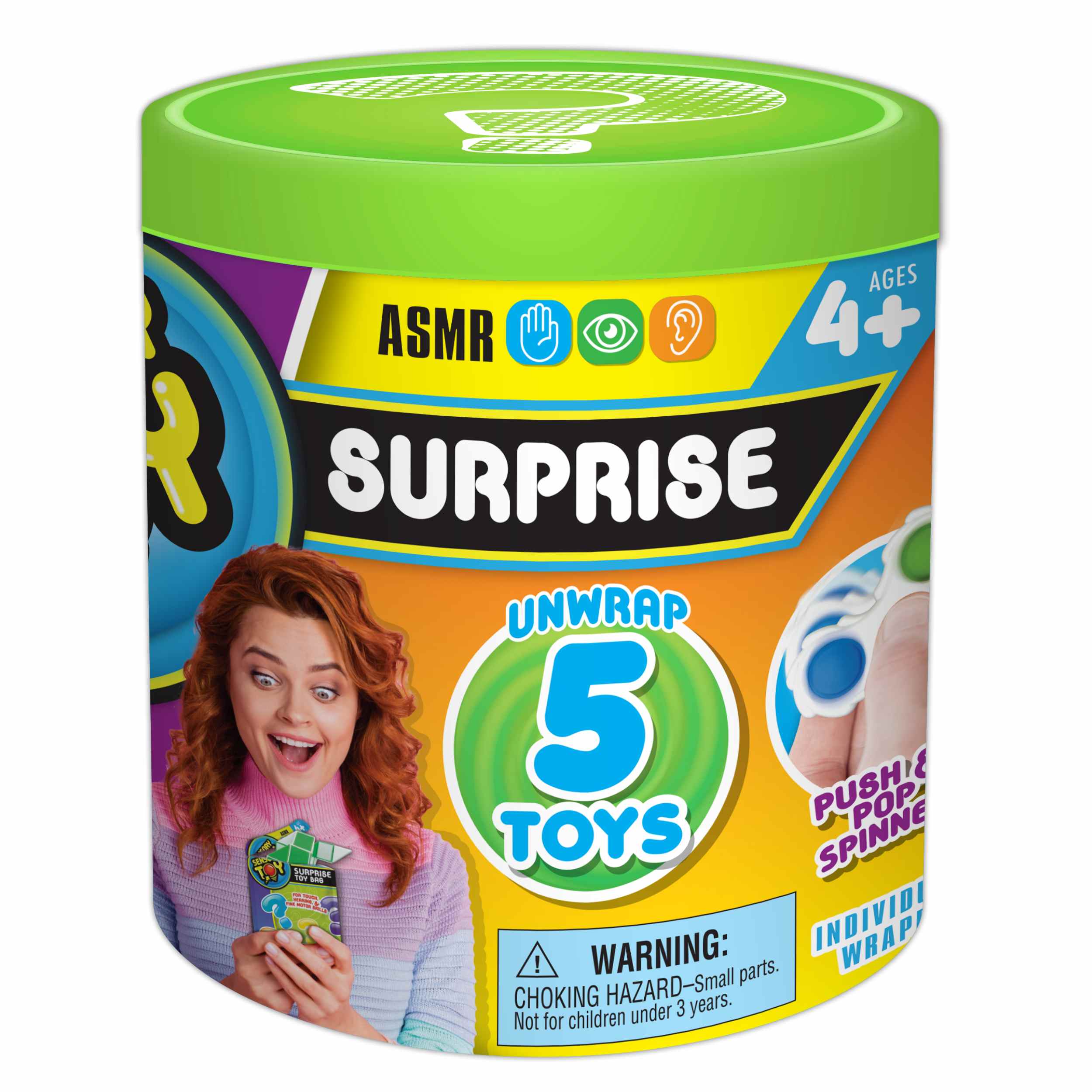 Ja-Ru Sensory Surprise 5 Pack Bucket Novelty Toy, Child, Plastic