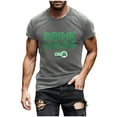 thumbnail image 2 of Goodtrade8 Green Men's St.Patrick's Day Big and Tall Short Sleeve Printed Casual Crew Neck Graphic T-Shirt, 2 of 4