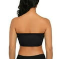 thumbnail image 4 of Xijirk Tank Tops Plus Size Double Bandeau Strapless Bra Stretchy Padded Removable Tube Top for Comfortable Support Camisole Tops for Women,Black,XL, 4 of 8