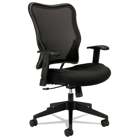 UPC: 0089191875666 | Hon HVL702 High-Back Swivel Tilt Adjustable Arms Office Desk Chair – Black Mesh
