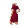 thumbnail image 5 of Womens Short Sleeve Pajamas Nightgown Sleepwear T shirt Dress Summer Nightwear, 5 of 6