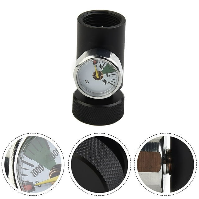 Paintball CO2 Tank Adapter Air Regulator Fill Station On/Off Gauge 1/8