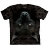 Black 100% Cotton Bat Head Realistic Graphic T-Shirt NEW