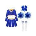 thumbnail image 3 of Aislor Kids Girls Cheerleading Uniform Cheer Outfits Metallic Patchwork Competition Performance Costume D01 16, 3 of 5