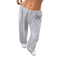 thumbnail image 2 of Nestiefly Wide Leg Sweatpants Women Low Rise Baggy Sweatpants Y2K Drawstring Cotton Lounge Pants Womens Fall Fashion 2026 Gray S, 2 of 7