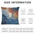 thumbnail image 6 of Acheng Boho Pillow Covers Set of 2 Navy Blue Burnt Orange Throw Pillows Outdoor Bohemian Mid Century Modern Abstract Decorative PillowCase Square Farmhouse Cushion Case Decor for Couch Sofa Bed White, 6 of 6