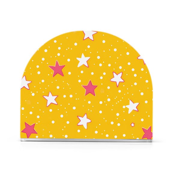 Yayeee Napkin Holder for Table Kitchen Paper Tissue Organization, White Stars