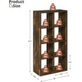 thumbnail image 3 of 14.6" x 30" x 57.9" Eight Cubed Storage Organizer, Wood Cube Storage Organizer with 8 Cubbies, 8 Cubes Shelving for Office, Bedroom, Living Room, Playroom, Brown, 3 of 13