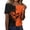 Saffron(Pumpkin Face), variant on Womens Halloween Shirts Thanksgiving Novelty Pumpkin Face T-Shirt Crew Neck Short Sleeve Festival Party Trendy Tee Tops Earthy Yellow M