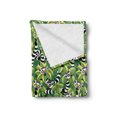 thumbnail image 2 of Lemur Soft Flannel Fleece Throw Blanket, Exotic Jungle Eyes Repetitive Print, Cozy Plush for Indoor and Outdoor Use, 60" x 80", Fern Green Dark Grey, by Ambesonne, 2 of 5