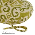 thumbnail image 4 of Greendale Home Fashions Shoreham Green Ikat 15 in. Round Outdoor Reversible Bistro Seat Cushion (Set of 2), 4 of 8