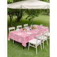 thumbnail image 3 of Outdoor Tablecloth with Umbrella Hole and Zipper, Pink Snowflake Christmas Rectangle Table Cloth 60x84 Inch Waterproof Tablecloth, Winter Xmas Snowflake Picnic Table Cover for Patio Camping, 3 of 7