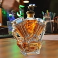 thumbnail image 2 of Shoreew Whiskey Bottle Motorcycle Engine Decanter Handmade Glass Bottle Mechanical Aesthetics Liquor Container for Motorcycle Enthusiasts, 2 of 7
