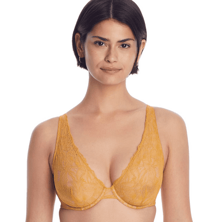 NEARLYNUDE Butterscotch The Poppy Unlined Plunge Bra  US 38DDD  UK 38E  NWOT