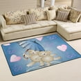 thumbnail image 2 of Coolnut Lightweight Carpet Mats, 31 x 20 inches Area Soft Rugs Floor Mat Doormat Decoration for Rooms Entrance Romantic Couple of Bears, 2 of 6