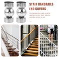 thumbnail image 2 of 2 Pcs Embouts de Main Courante en Acier Inoxydable, Bouchons de Main Courante d'Escalier, 2 of 9
