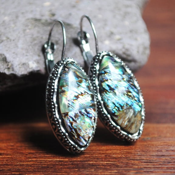 QIQUWOHUL Vintage Owl Animal Colorful Earrings Female Personality Geometric Earrings Jewelry Temperament Crystal Earrings