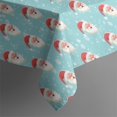 thumbnail image 5 of Light Blue Christmas Santa Pattern Square Tablecloth,Waterproof Square Table Cover,Wipeable Spillproof Washable Table Cover for Home Kitchen Party Decor 60"x60"(152x152cm), 5 of 6