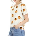 thumbnail image 4 of Allegra K Women's Short Sleeves Pmpkin Banana Printing Casual T-Shirt, 4 of 6