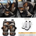 thumbnail image 4 of KUIFORTI Black Horse Car Seat Cover Set Non Slip Set 15 Pcs Full Set Car Accessories All-Season Protection Wear-Resistant Comfortable Universal Fit Cars SUV Trucks, 4 of 7