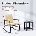 thumbnail image 5 of Tappio Outdoor Furniture 3 Piece Patio Bistro Furniture Set, Rattan Conversation Chairs Set with Side Table and Cushions, Patio Furniture Sets for Balcony Garden Porch, Beige, 5 of 6