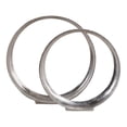 thumbnail image 5 of Metal Circle Sculpture Ornaments for Home and Bathroom Decor - Aluminum Ring Statues for Office and Room Decor - Decorative Accent for Living Room, Shelf and Coffee Table - Set of 2, 14", 12", Silver, 5 of 11