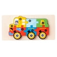 thumbnail image 3 of Rompecabezas de madera CUTICAT Montessori Vehículo Coche 1-3 años, 3 of 8