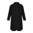 thumbnail image 5 of Teissuly Women's Solid Turndown Collar Long Sleeve Long Shirt Blouse + Shorts Pants Set, 5 of 8