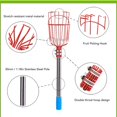 thumbnail image 4 of Recogedor De Frutas De Acero Inoxidable Con Cesta, Recogedor De Frutas, Recogedor De árboles, Ligero, De Manzana, Naranja, Limón, Aguacate Para Obtener Frutas, Fácil De Montar, 4 of 7