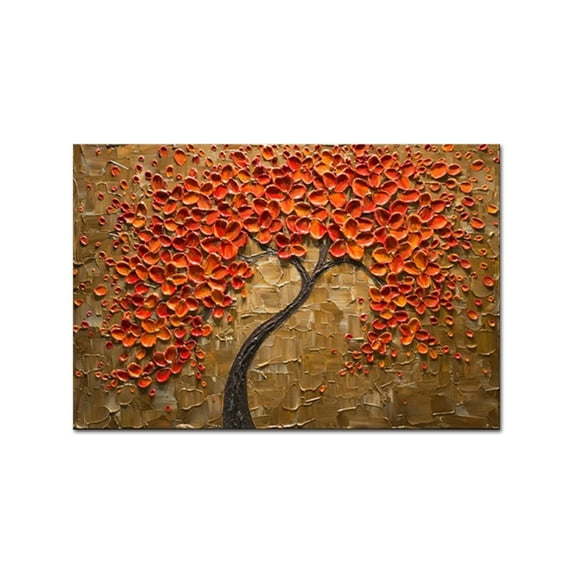 Oil Painting Wall Art Hand Painted Tree of Life Canvas Paintings Home Decoration for Bedroom Livingroom
