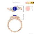 thumbnail image 4 of ANGARA Natural Tanzanite and Diamond Three Stone Bypass Engagement Ring in 14K Rose Gold for Women (Size-6mm) | December Birthstone, Anniversary, Jewelry Gift for Women | Natural Tanzanite Ring, 4 of 9