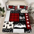 thumbnail image 2 of Feelyou Jungle Camping Explorer Queen Sheet Sets, Rustic Farmhouse Bed Set, 4 Pieces, 2 of 7