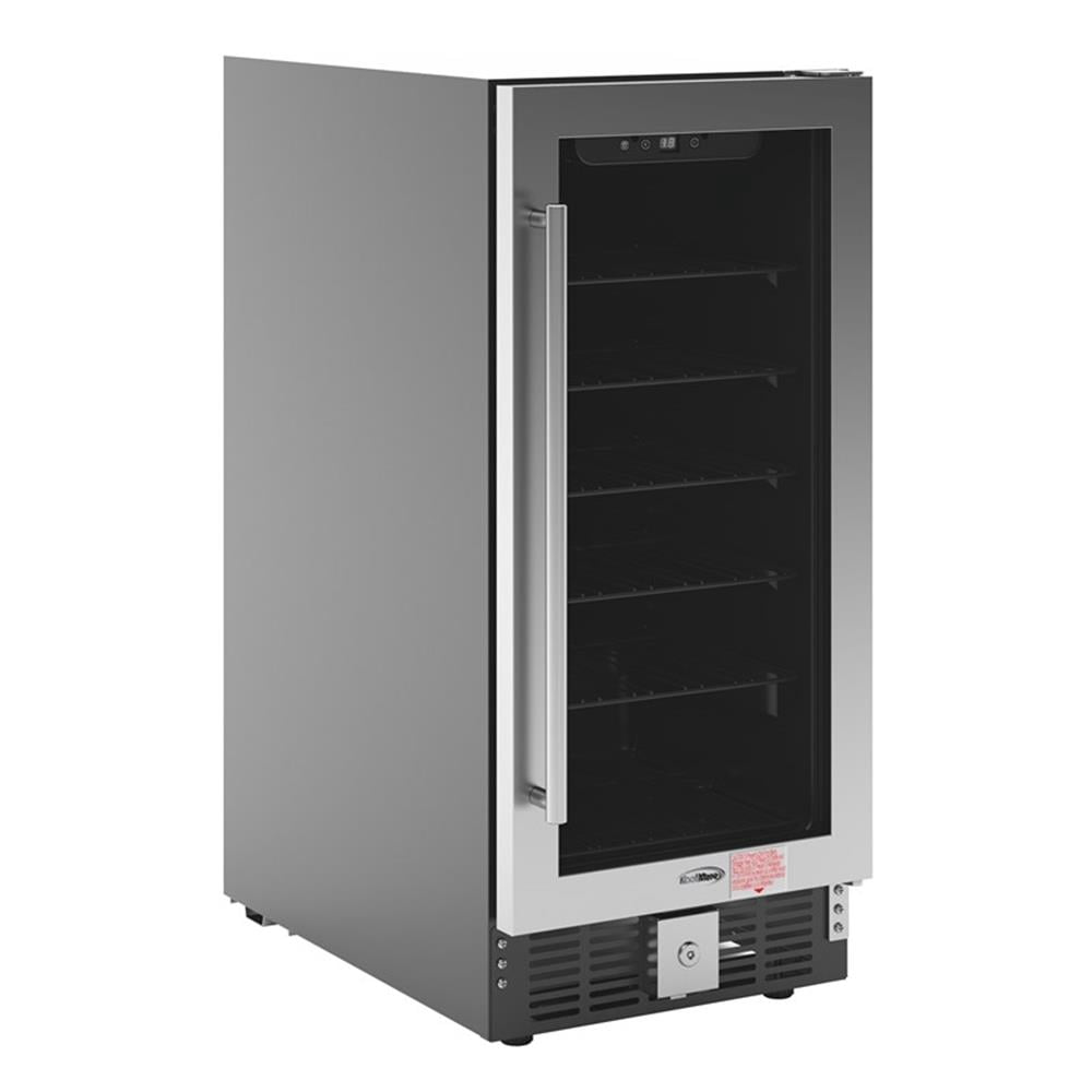 Pemberly Row 15" Stainless Steel Glass-Door Built-In Beverage Cooler - 3 cu. ft.
