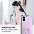 thumbnail image 2 of Compatible with Redmi A2 Case Cute Glitter Clear Sparkly Cases Shockproof Xiaomi Redmi A2 Phone Case for Women Girls Silicone Slim Bling Protective Cover (Purple), 2 of 14