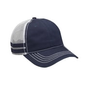ADAMS HERITAGE- Low Profile Trucker Hat with Stripe Detail
