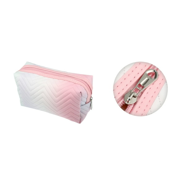Vocoste Pink Travel Makeup Bag Portable Toiletry Bag Small Cosmetic Organizer for Women Gradient
