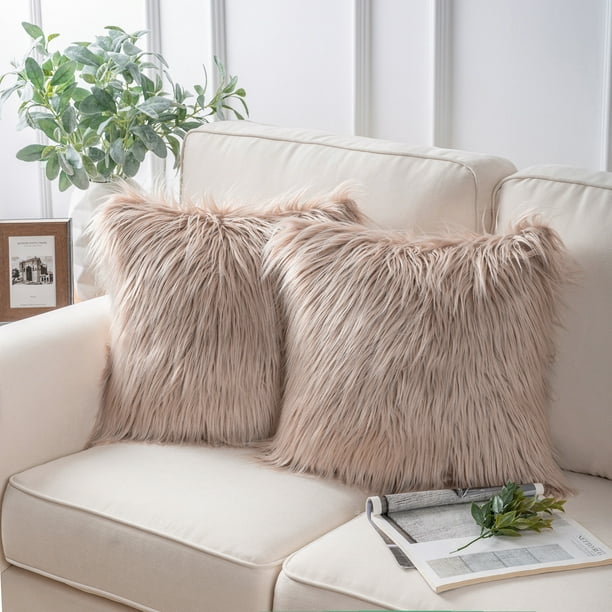 Phantoscope Luxury Mongolian Fluffy Faux Fur Series Square Decorative