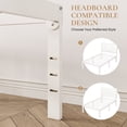 thumbnail image 5 of Merrland 12 Inch Twin Size Metal Platform Bed Frame, Heavy-Duty, Under-Bed Storage Space, Easy Assembly, Headboard Compatible, White, 5 of 9